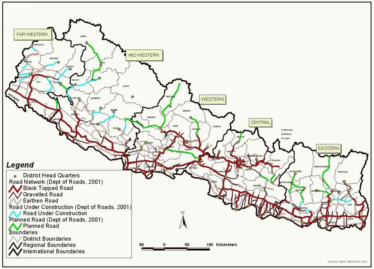 Kartta nepalin fast track road