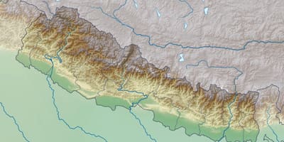 Kartta fyysisen nepal