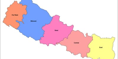 Kartta itä-kehitys alueella nepalissa