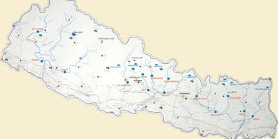Kartta nepalin järviä