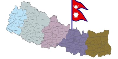Kartta nepalin lippu