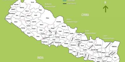 Nepalin nähtävyydet kartta