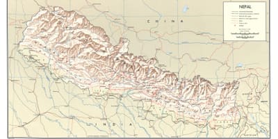 Lentoasemien nepalissa kartta