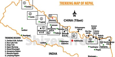 Nepal trek kartta