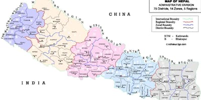 Kartta nepalin vdc