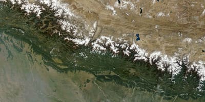 Kartta satelliitti-nepalissa elää